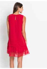 Sukienka szyfonowa bonprix czerwony. Kolor: czerwony. Materiał: szyfon #3