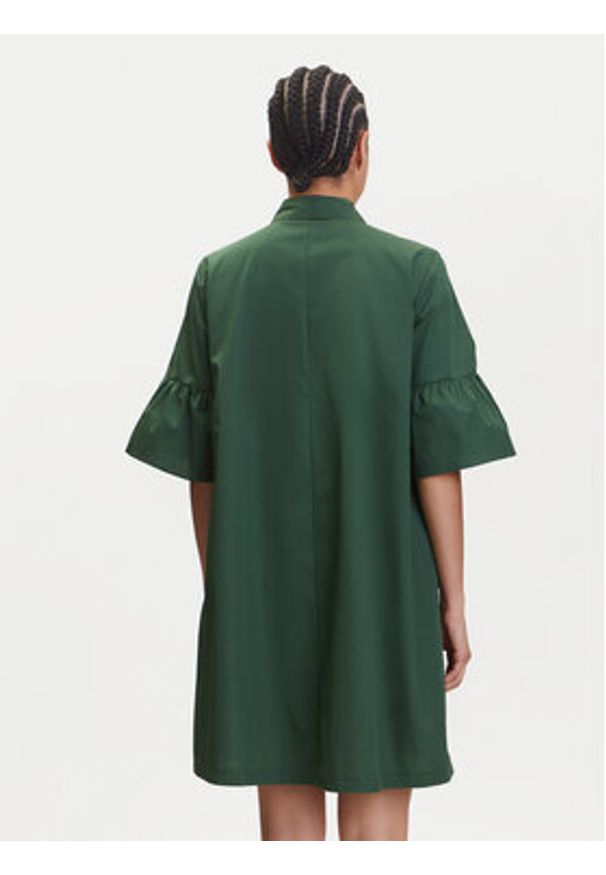 Marella Sukienka koszulowa Medicea 2515221192 Zielony Relaxed Fit. Kolor: zielony. Materiał: bawełna. Typ sukienki: koszulowe
