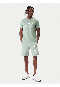EA7 Emporio Armani T-Shirt 7M001412 AF22264 U7243 Zielony Regular Fit. Kolor: zielony. Materiał: bawełna #3