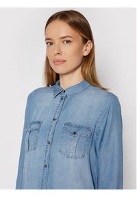 Vero Moda Sukienka jeansowa Silla 10184172 Niebieski Regular Fit. Kolor: niebieski. Materiał: lyocell