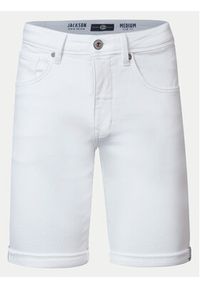Petrol Industries Szorty jeansowe M-1040-SHO005 Biały Slim Fit. Kolor: biały. Materiał: bawełna