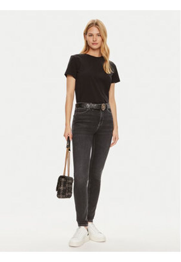 Guess Jeansy W4YA1J D5DY1 Czarny Slim Fit. Kolor: czarny