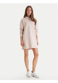Calvin Klein Jeans Sukienka dzianinowa Monologo LV047D229G Beżowy Regular Fit. Kolor: beżowy. Materiał: bawełna #5