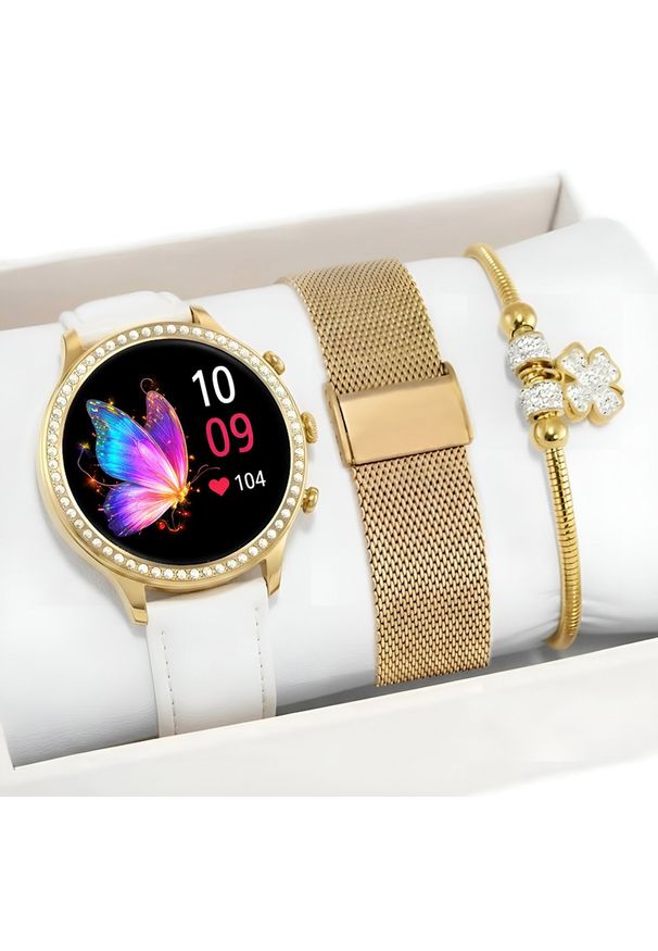 Gravity Zestaw dziecięcy SMARTWATCH Gravity na Komunię POŁĄCZENIA SPORT SEN. Rodzaj zegarka: smartwatch. Styl: sportowy