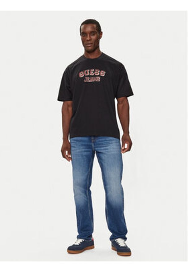 Guess T-Shirt M4BI78 K8FQ4 Czarny Oversize. Kolor: czarny. Materiał: bawełna