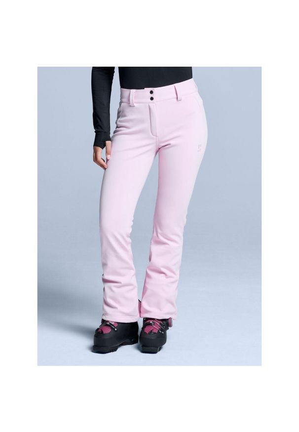 POEDERBAAS - Spodnie narciarskie damskie - Softshell elastyczny - Powder Rose. Kolor: różowy. Materiał: nylon, elastan. Sezon: zima. Sport: narciarstwo