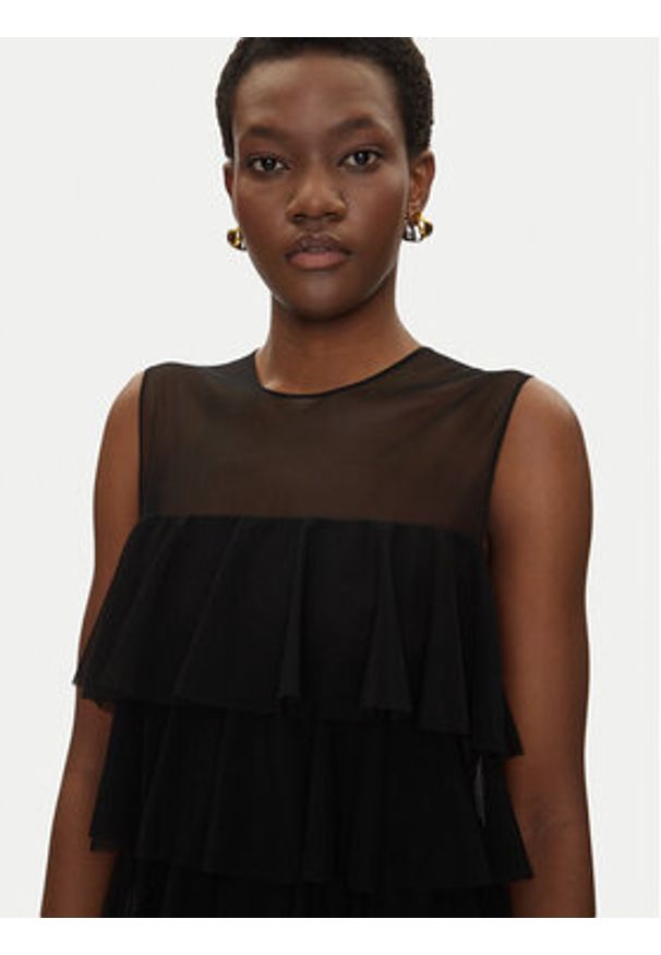 NORMA KAMALI Sukienka koktajlowa ST4243MSH18001 Czarny Regular Fit. Kolor: czarny. Materiał: syntetyk. Styl: wizytowy