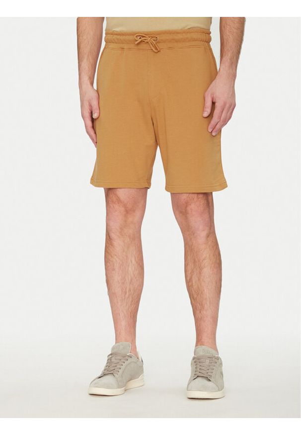 Blend Szorty sportowe 20717881 Brązowy Regular Fit. Kolor: brązowy. Materiał: bawełna. Styl: sportowy