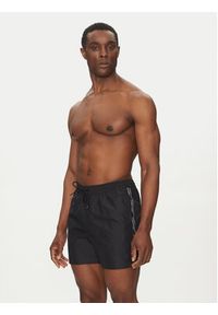 Calvin Klein Swimwear Szorty kąpielowe KM0KM01109 Czarny Regular Fit. Kolor: czarny. Materiał: syntetyk #3