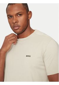 BOSS - Boss T-Shirt 50506373 Beżowy Regular Fit. Kolor: beżowy. Materiał: bawełna #3