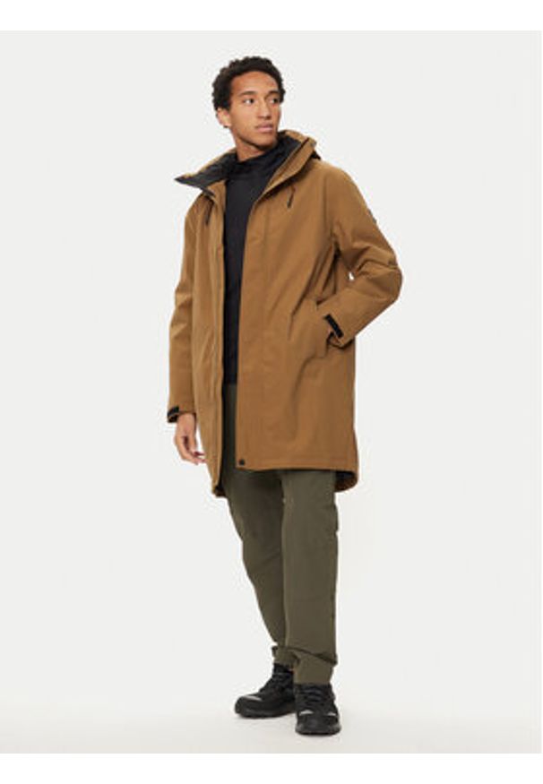 Whistler Parka Volcan M W244052 Brązowy Regular Fit. Kolor: brązowy. Materiał: syntetyk