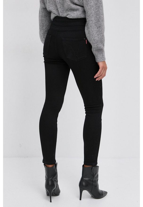 Miss Sixty Jeansy damskie high waist. Stan: podwyższony. Kolor: czarny