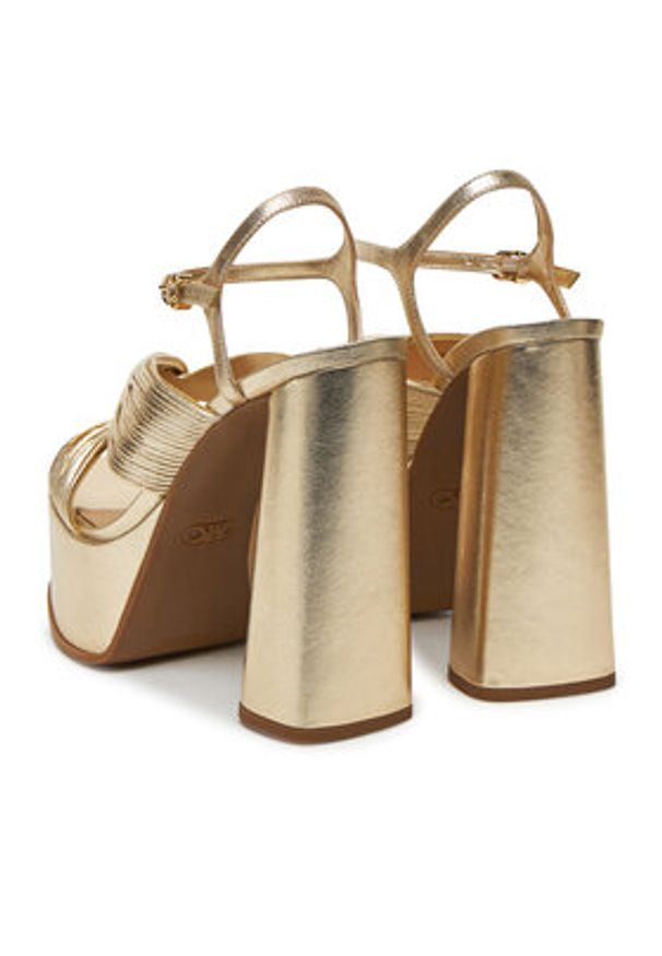 MICHAEL Michael Kors Sandały Alessia 40S5ASHS1M Złoty. Kolor: złoty. Materiał: skóra