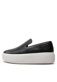 Calvin Klein Tenisówki FLATFORM CUPSOLE SLIP ON LTH HW0HW01893 Czarny. Zapięcie: bez zapięcia. Kolor: czarny. Materiał: skóra #6