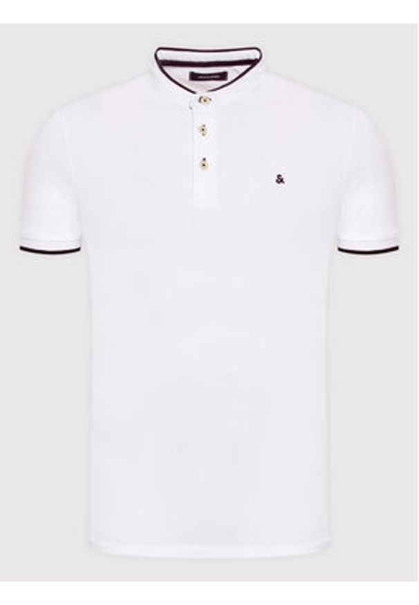 Jack & Jones - Jack&Jones Polo Paulos 12199711 Biały Regular Fit. Typ kołnierza: polo. Kolor: biały. Materiał: bawełna
