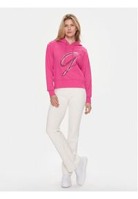 Guess Bluza W3BQ10 KBKM0 Różowy Regular Fit. Kolor: różowy. Materiał: bawełna #3