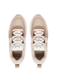 Voile Blanche Sneakersy Club105 FUR. 2019460-03 Beżowy. Kolor: beżowy. Materiał: zamsz, skóra #5