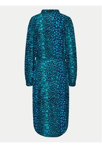 Vero Moda Curve Sukienka koszulowa Kittie 10278551 Niebieski Regular Fit. Kolor: niebieski. Materiał: wiskoza. Typ sukienki: koszulowe #3