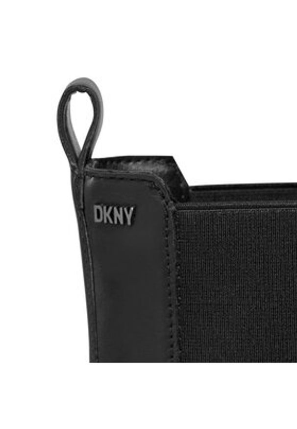 DKNY Botki Patria K3340304 Czarny. Kolor: czarny. Materiał: skóra