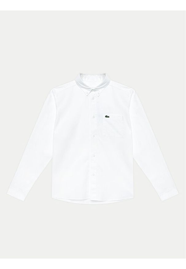 Lacoste Koszula CJ5296 Biały Regular Fit. Kolor: biały. Materiał: bawełna