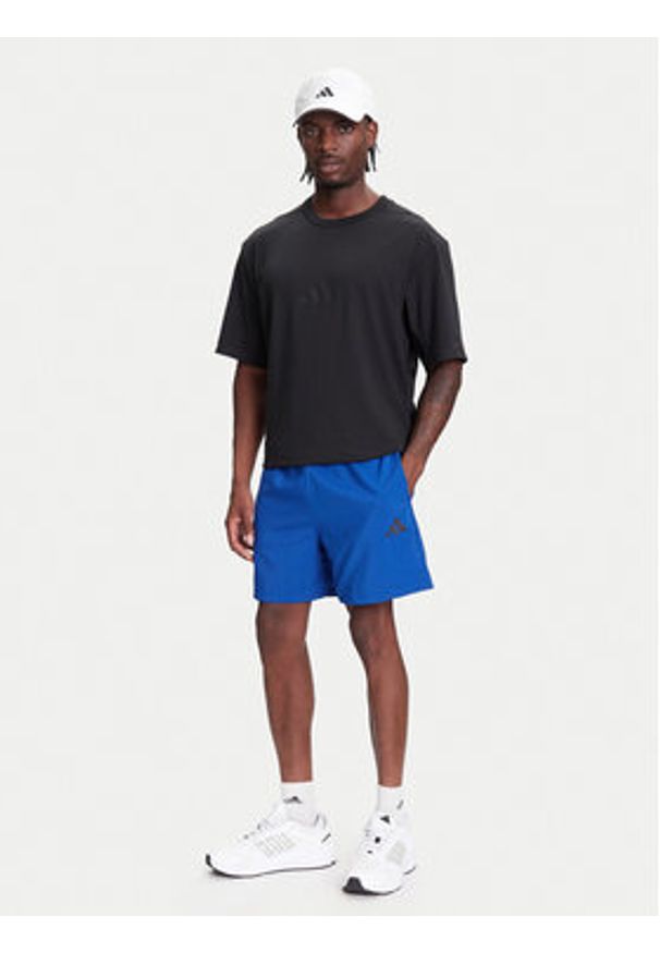 Adidas - adidas Szorty sportowe Essentials Small Logo Chelsea JF1116 Niebieski Regular Fit. Kolor: niebieski. Materiał: syntetyk. Styl: sportowy