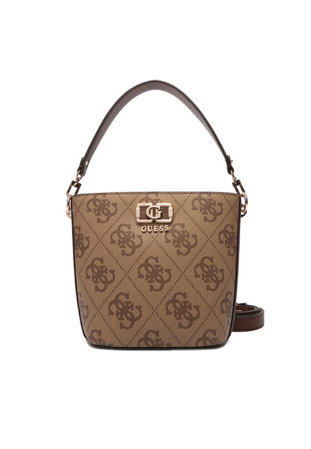 Guess Torebka Karnilla Logo HWOS99 01010 Brązowy. Kolor: brązowy. Materiał: skórzane