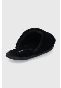 Calvin Klein Kapcie kolor czarny. Nosek buta: okrągły. Kolor: czarny. Materiał: materiał, guma. Wzór: gładki #2