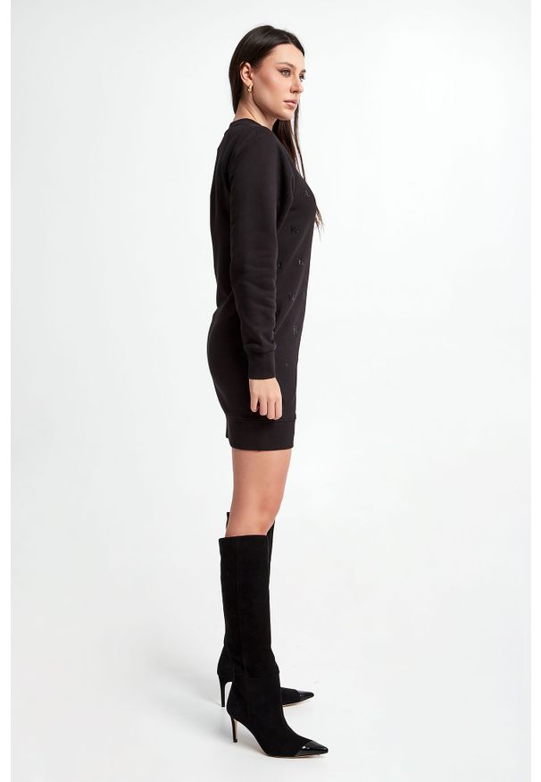 Karl Lagerfeld - Sukienka dresowa KARL LAGERFELD. Materiał: dresówka. Wzór: haft