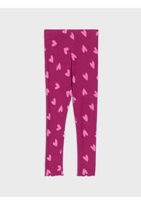 Sinsay - Bawełniane legginsy ze wzorkiem - wielobarwny. Materiał: bawełna