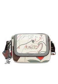 Szara Torebka Anekke Stylowa Listonoszka Damska. Kolor: szary. Wzór: aplikacja. Dodatki: z breloczkiem. Styl: elegancki #6