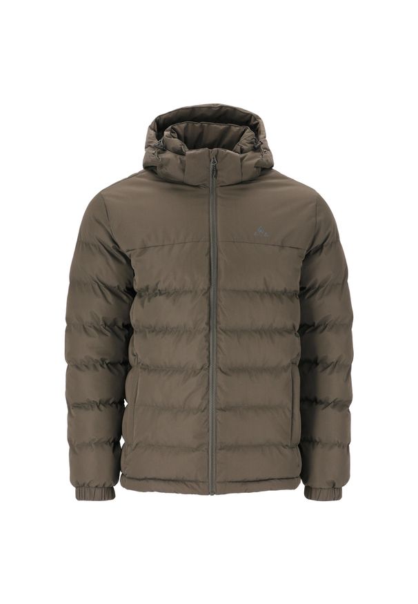 Kurtka z kapturem Whistler Carseno. Typ kołnierza: kaptur. Kolor: wielokolorowy, czarny, brązowy. Materiał: puch. Sezon: zima. Sport: narciarstwo