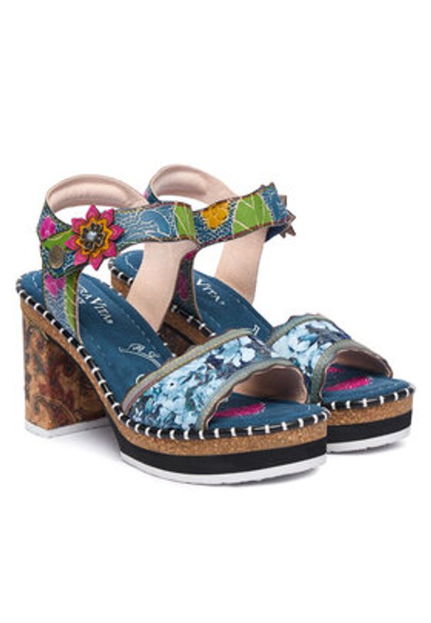 Laura Vita Sandały Naomio 15 Niebieski. Kolor: niebieski. Materiał: skóra