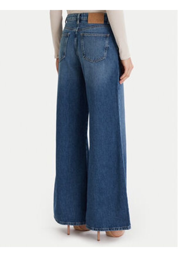 ViCOLO Jeansy DF5159 Niebieski Wide Leg. Kolor: niebieski