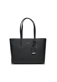 Calvin Klein Torebka Ck Must Shopper Md K60K610736 Czarny. Kolor: czarny. Materiał: skórzane #1