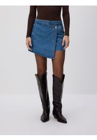 Reserved - Jeansowe spódnico-szorty - niebieski. Kolor: niebieski. Materiał: jeans #1