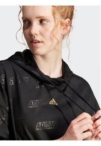 Adidas - adidas Bluza Embossed Monogram IM2586 Czarny Loose Fit. Kolor: czarny. Materiał: syntetyk