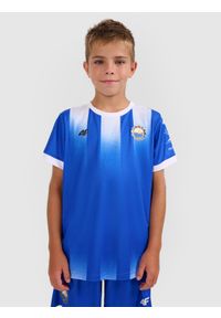 4f - 4F Koszulka klubowa wyjazdowa z sezonu 2025/26 dziecięca 4F x Stal Mielec - niebieska 134/140 (8-10 lat). Okazja: do domu. Kolor: niebieski. Materiał: włókno, dzianina. Wzór: gradientowy. Sezon: lato. Styl: młodzieżowy