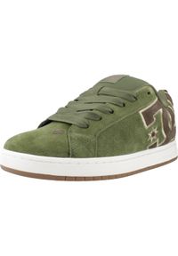 DC Shoes - Buty skórzane dla Mężczyzn COURT GRAFFIK. Zapięcie: sznurówki. Kolor: zielony. Materiał: skóra. Szerokość cholewki: normalna. Sport: turystyka piesza #1