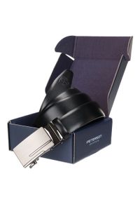 Pasek męski Peterson PTN 2771469 czarny. Kolor: czarny. Materiał: skóra. Styl: elegancki, casual