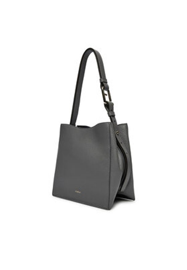 Furla Torebka Nuvola Bucket Bag Mini WB01373 HSF000 2269S Szary. Kolor: szary. Materiał: skórzane