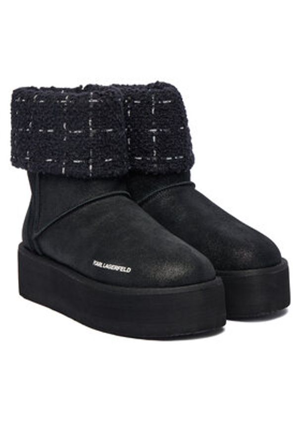 Karl Lagerfeld - KARL LAGERFELD Śniegowce Thermo KL48552 Czarny. Kolor: czarny. Materiał: materiał