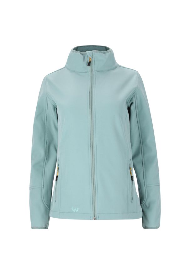 Softshell damski Whistler Covina. Kolor: niebieski. Materiał: softshell. Sport: turystyka piesza