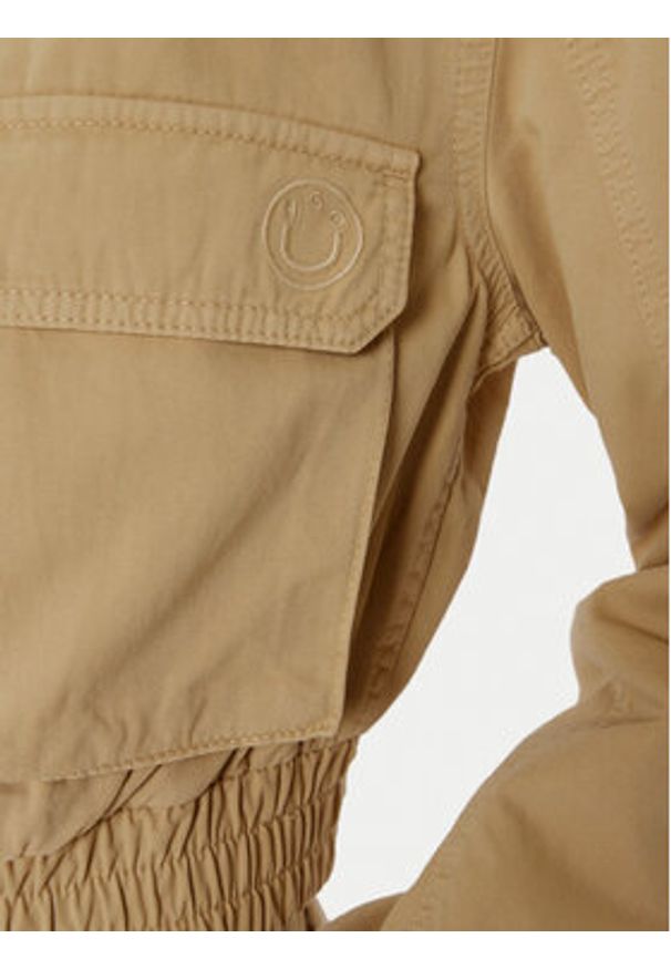 Hugo - HUGO Kurtka przejściowa Adana 50530800 Beżowy Relaxed Fit. Kolor: beżowy. Materiał: bawełna