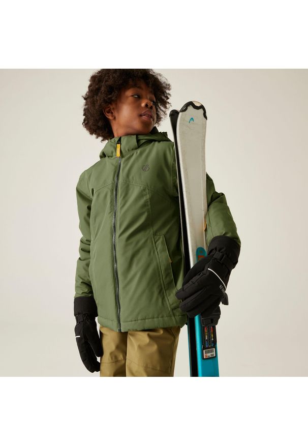 DARE 2B - Kurtka narciarska izolowana Kids Impose Wodoodporna, oddychająca. Kolor: zielony. Sezon: zima. Sport: narciarstwo