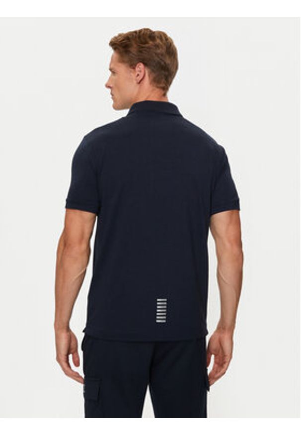 EA7 Emporio Armani Polo 8NPF14 PJVQZ 0562 Granatowy Regular Fit. Typ kołnierza: polo. Kolor: niebieski. Materiał: bawełna