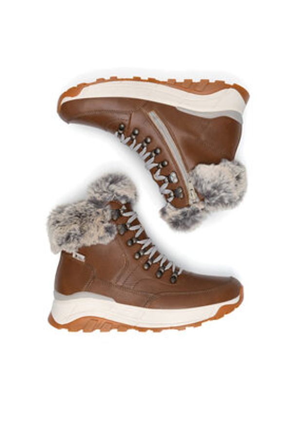 Rieker Revolution Lifestyle Botki W0063-22 Brązowy. Kolor: brązowy. Materiał: skóra