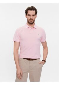 Polo Ralph Lauren Polo 710536856406 Różowy Slim Fit. Typ kołnierza: polo. Kolor: różowy. Materiał: bawełna