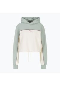 Fila - Bluza damska FILA Laagna Blocked Hoody. Kolor: zielony