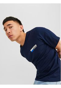 Jack & Jones T-Shirt Corp 12233999 Granatowy Standard Fit. Kolor: niebieski. Materiał: bawełna #3
