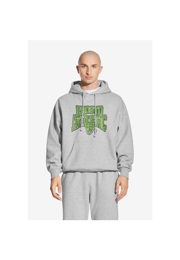 Bluza sportowa męska Prosto Chicago z kapturem. Typ kołnierza: kaptur. Kolor: szary